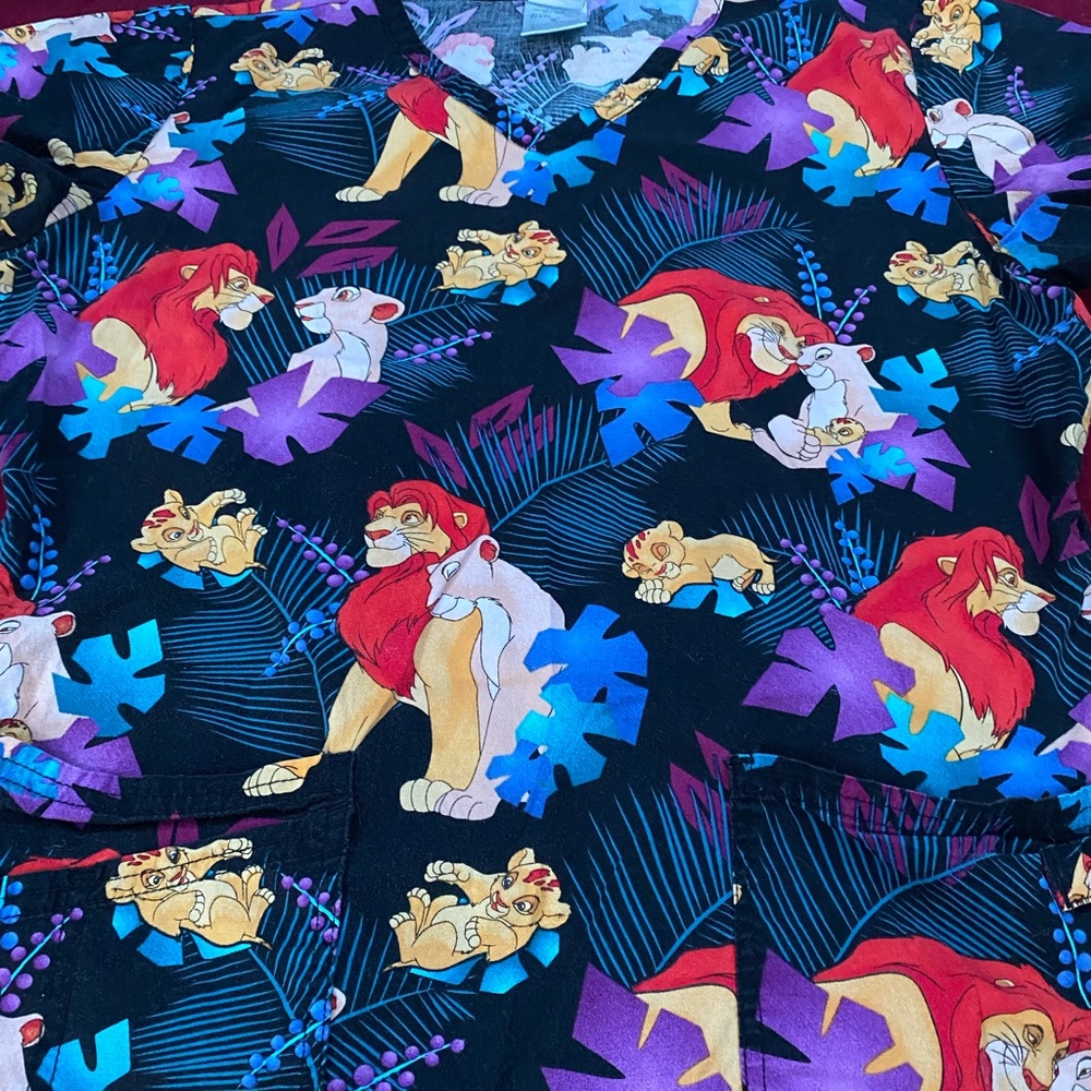 lion king scrub top